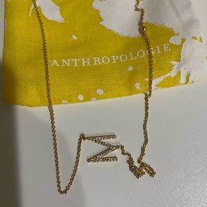 Anthropologie Monogram Necklace
